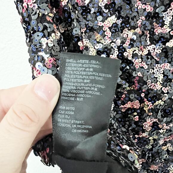 [Urban Outfitters] Darren Rainbow Sequined Side Slit Mini Skirt Party Size XS - Picture 11 of 12